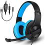 Gaming Headset for Xbox One, PS4, Nintendo Switch, DIWUER Bass Surround and Noise Cancelling 3.5mm Over Ear Headphones with Mic for Laptop PC Smartphones