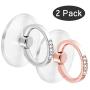 Transparent Cell Phone Ring Holder-（2pack） Cell Phone Ring Holder 360 Degree Rotation Phone Ring Grip Finger Ring Stand Kickstand Compatible Various Mobile Phones or Phone Cases