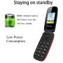 Ushining Unlocked Flip Phone 3G Tmobile Flip Phone Big Icon Easy to Use Flip Cell Phones Unlocked for Kids or Backup Phone (Black)