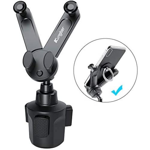 Kungber Cup Holder Phone Mount, (2-Phone) Cup Phone Holder for Car Phone Mount Multifunction Compatible with Phone Ring Holder