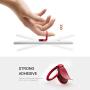 Phone Ring Holder Finger Kickstand - LANETNCY 360° Rotation Metal Ring Grip Stand for Strongly Magnetic Car Mount Compatible with All Smartphone(Red)
