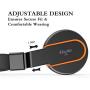 Elecder i36 Kids Headphones Children Girls Boys Teens Foldable Adjustable On Ear Headphones 3.5mm Jack Compatible iPad Cellphones Computer Kindle MP3/4 Airplane School Tablet Black/Orange