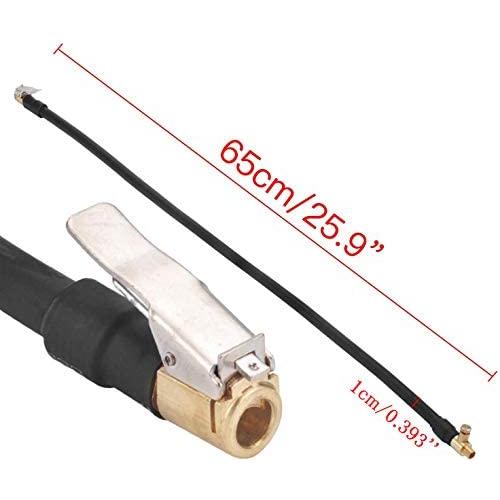 Wikkiv Car Air Rubber Hose Tire Inflator Hose Inflator Self-Locking Tube Suitable for Standard Fine Thread 0.305" x32TPI Air Compressor Pump EPAuto/AstroAI/JACO/DBPOWER/Mbrain/Audew