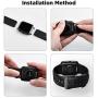 Letsfit ID205L Smart Watch Bands, Adjustable Smartwatch Replacement Straps for ID205L Sport Watch, Replacement Accessory Bandst with 2 Pack, Black+Blue
