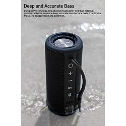 MIATONE Outdoor Portable Bluetooth Speakers Waterproof Wireless Speaker (Black)