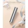 Mini Portable Charger 3350mAh Xcentz, Compact External Battery Premium Aluminum with Flashlight Lipstick-Sized Pocket Power Bank Phone Charger for iPhone, Samsung Galaxy, Other Android Phone - Grey