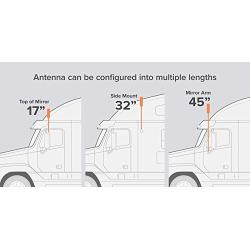 weBoost Wilson Electronics 17” / 32” / 45” 4G Truck and RV Spring-Mount Antenna w/ 14 ft. RG58 cable, SMA Male Connector (304415)