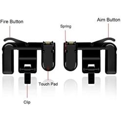 WG Mobile Game Controller, Cell Phone Gaming Grip Joystick with Sensitive Shoot and Aim Buttons for Smartphone Support PUBG/Knives Out/Rules of Survival on Android or iOS