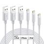 iPhone Charger Apple MFi Certified - Lightning Cable 3Pack 3ft 6ft 10ft Durable Lightning to USB A Charging Cable for iPhone 11 Xs Max XR X 8 Plus 7 Plus 6 Plus SE 2020 iPad Pro iPod Airpods - White