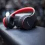 PowerLocus Wireless Bluetooth Over-Ear Stereo Foldable Headphones, Wired Headsets with Built-in Microphone for iPhone, Samsung, LG, iPad (Black/Red) PowerLocus Wireless Bluetooth Over-Ear Stereo Foldable Headphones, Wired Headsets with Built-in Microphone for iPhone, Samsung, LG, iPad (Black/Red)
