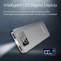 Uni-Yeap 11000mAh Battery Charger Power Bank with High Speed and Flashlight with LCD Screen Compatible for iPhone 11 Xs Xr X 8 7 6s 6 iPad Samsung Galaxy and All Smart Phone (Grey)