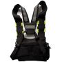 Lewong Universal Hands Free Chest Harness Bag Holster for Two Way Radio (Rescue Essentials) (Black and Fluorescent Green)