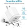 Phone Charger with Wall Plug 4-Pack, ADOIFER 6FT Charging Cable Cord and Dual Port USB Cube Block Adapter Replacement for iPhone 11 Pro XS Max/XR/X 8/7 Plus 6/6S Plus, SE 5S/5C/5 Pad