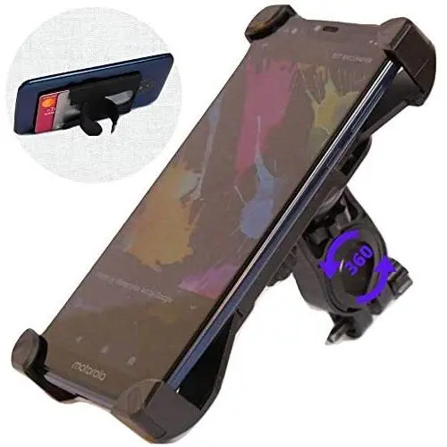 Ando Bike Phone Mount Holder 360 Rotation iPhone Android Galaxy GPS Smart Devices 3.5/7.0 Inches Fits Handlebars Strollers Scooters Mountain Bikes Moped ATV/Bike Accessories/Bonus Gift Included Ando Bike Phone Mount Holder 360 Rotation iPhone Android Galaxy GPS Smart Devices 3.5/7.0 Inches Fits Handlebars Strollers Scooters Mountain Bikes Moped ATV/Bike Accessories/Bonus Gift Included
