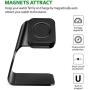 CAVN Compatible with Samsung Galaxy Watch Charger 42mm 46mm Gear S3 Charger Dock Stand, Replacement Aluminum Charging Cable Cord Station Cradle Base with 4.2ft USB Accessory (Not for Active) (Black)
