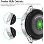 Cuteey for Galaxy Watch Active 2 Case with HD Hard PMMA Screen Protector, 2 Pack Slim Guard Thin Bumper Full Coverage Cover for Samsung Watch Women Men Smart Watch Accessories (Clear+Clear, 40mm)