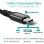 USB C to USB C Cable, CHOETECH 100W USB C Cable Braided Fast Charging(20V 5A 6.6ft), Support Audio and Video Output, Compatible with Samsung Galaxy S20/S10/S9, MacBook Pro 2020/2019,iPad Pro 2020/2019