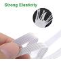 MYUREN 200 Yards Length 1/8 Inch Width Braided Elastic Band White Elastic Cord Heavy Stretch High Elasticity Knit Elastic Band for Sewing Crafts DIY, Mask, Bedspread, Cuff