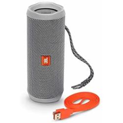 JBL Flip 4 Portable Bluetooth Wireless Speaker Bundle with Protective Travel Case - Gray