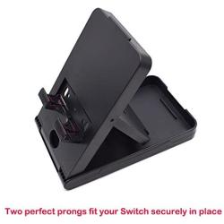 Qubuy Nintendo Switch Desktop Stand, Compact Playstand Desktop Stand For Nintendo Switch NS Game Console Holder Play While Charging Adjustable Angle Portable Foldable Base Bracket for Nintendo Switch