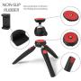 Polarduck Mini Tripod, Cell Phone Tripod, Tabletop Holder Tripod Stand for iPhone/Camera/DLSR/Android Smartphone/Projector with Universal Phone Mount & GoPro Mount, Fully Adjustable Angle & Rotation