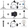 10" Ring Light with High 57" Light Stand Double stents with Tripod Stand and Phone Holder, Dimmable Desk Makeup Ring Light,for iPhone/YouTube Video Live Stream Equipment/Photography/Makeup/Vlog