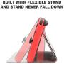 Valkit Protective Case Cover for Nintendo Switch 2017, Comfortable Soft TPU Grip Case and Ergonomic Anti-Scratch Shock-Absorption Cover with Leather Smart Cover,Black