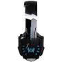 KOTION Each G9000 Headset 3.5mm Game Gaming Headphone Earphone with Microphone LED Light for Laptop Tablet Mobile Phones PS4 - Black + Blue