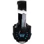 KOTION Each G9000 Headset 3.5mm Game Gaming Headphone Earphone with Microphone LED Light for Laptop Tablet Mobile Phones PS4 - Black + Blue