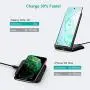 CHOETECH Wireless Charger (2 Pack),Qi-Certified 10W Max Fast Wireless Charging Pad Stand Bundle Compatible iPhone SE 2020/11/11 Pro/11 Pro Max/XS Max/XS/X, Samsung Galaxy S20+/Note 10, AirPods Pro