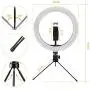 10.2" LED Ring Light Elegant Choise Desktop Selfie Ring Light with Tripod Stand Cell Phone Holder Remote Control for Photography YouTube Video and Makeup Live Streaming 3 Light Modes