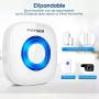 【2020 New】Wireless Doorbell PHYSEN Waterproof Door bells Chimes with Mute Mode,58 Doorbell Chime, 5 Volume Levels,1000-ft Range,3 Receiver & 2 Doorbell Button for Home with LED Strobe -Model CW,White