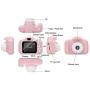DDGG Kids Digital Camera, 1080P FHD Digital Video Camera for Kids with 2 Inch IPS Screen and 16GB SD Card, Rechargeable Camera for 3-10 Years Boys Girls(Pink)