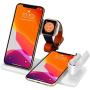 Wireless Charger 4 in 1 Charging Dock for Airpods Pro and Iwatch 5 Charging Station Fast Charging Stand for iPhone 11/11Pro/11 Pro Max/X/XS/XR/Xs Max 8/8 Plus,for Samsung S10/S9/S8//Note 10/9/8 White