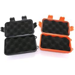 Small Waterproof Phone Container - Universal Plastic Box With Foam - Camping Waterproof Phone Case For Iphone - Waterproof Case With 2u Buckle For Camera/Micro Flash Drive/Wallet/Battery 2PCS