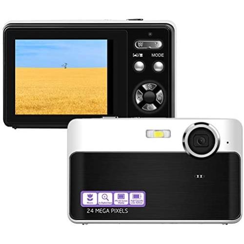 Digital Camera Mini Video Camera Point and Shoot Camera 2.4inch 24 MP HD Students Digital Camera for Kids Teenagers Beginners