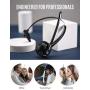 Mpow Pro Trucker Bluetooth Headset V5.0, Wireless Headphones with Microphone for Cell Phone, Office Bluetooth Headset, CVC 6.0 Noise Canceling, On Ear Headphones for Call Center, Truck Driver, Skype