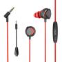 Karooch Insten 3.5mm Gaming Earbuds with Mic Audio, in-Ear Headset Stereo Headphone with Detachable Dual Microphone Compatible with PS4, Xbox One, Nintendo, Switch Lite, PC Mobile Game & Cell Phone