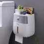 Luyy Self-Adhesive Toilet Paper Holder, Tissue Box Wall Mounted, Multifunction Bathroom Paper Holder, Waterproof Storage Box for Bathroom, Bedroom, Study Room and Kitchen Gray Luyy Self-Adhesive Toilet Paper Holder, Tissue Box Wall Mounted, Multifunction Bathroom Paper Holder, Waterproof Storage Box for Bathroom, Bedroom, Study Room and Kitchen Gray