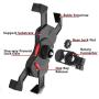YQXCC Bike Phone Mount Bicycle Holder/Bike Accessories/Bike Phone Holder /360° Rotation Universal Cradle Clamp for iOS Android Smart Phone (Black)