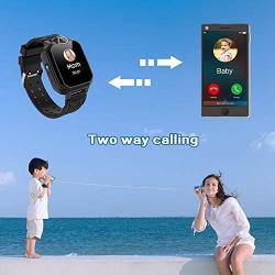 Kids Smart Watch for Boys Girls - Kids Smartwatch Phone with Calls 7 Games Music Player Camera Alarm Clock Calculator SOS Calendar Touch Screen Children’s Smart Watch for Kids Birthday Gifts(Black)