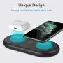 Yootech Dual Fast Wireless Charger, 2 Coils 20W Max 2 in 1 Wireless Charging Pad, Compatible with iPhone SE 2020/11/11 Pro/11 Pro Max/Xs MAX, Galaxy S20/Note 10/S10/S9, AirPods Pro(No AC Adapter)