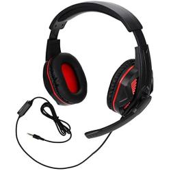 Ciglow Gaming Headset, 3.5mm Wired Over-Ear Gaming Headset Headphone with Microphone Noise Cancelling Headphone for PC, Laptop, Xbox One, PS4, Switch, Smartphone, etc.(Black+ Red)