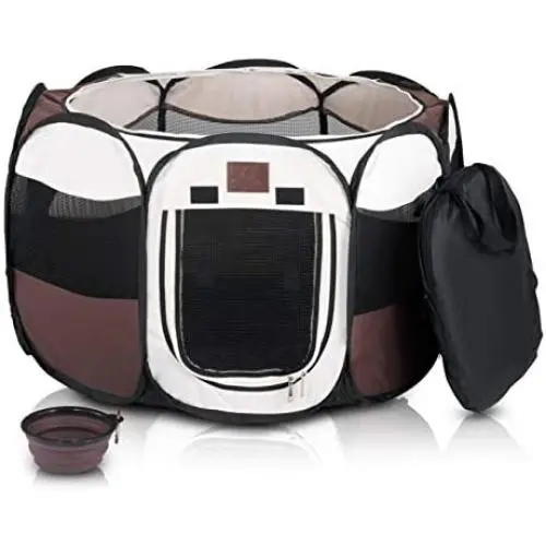 Parkland Pet Portable Foldable Playpen Exercise Kennel Dogs Cats Indoor/Outdoor Removable Mesh Shade Cover Parkland Pet Portable Foldable Playpen Exercise Kennel Dogs Cats Indoor/Outdoor Removable Mesh Shade Cover