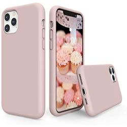 SURPHY Silicone Case Compatible with iPhone 11 Pro Max Case 6.5 inch, Liquid Silicone Full Body Thickening Design Phone Case (with Microfiber Lining) for iPhone 11 Pro Max 6.5 2019, Pink