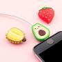 Cute Animal Bite Cable Protector for iPhone iPad Charger, SUNGUY 9pcs Fruit USB Cable Protector, Cable Chomper, Charging Cord Protector, USB Charger Saver