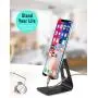 Adjustable Cell Phone Stand,Skejer Stand,2020 Update,Phone Holder,Table Stand,Dock,Aluminum Desktop Stand Compatible with iPhone Galaxy Edge All Smart Phone and Tablets Under 10 inches-Black