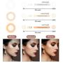 8 Inches Selfie Ring Light with Stick Tripod Stand and Phone Holder for Live Stream, Makeup, Dimmable Led Camera Beauty Ringlight for YouTube Video Photography Compatible with iPhone or Android