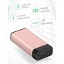 Portable Charger Power Bank Battery - by TalkWorks | 4000 mAh | Cell Phone Backup External Dual USB Power Pack for Apple iPhone 11, XR, XS, X, 8, 7, 6, iPad & Android for Samsung Galaxy - Rose Gold