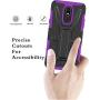 HNHYGETE Designed for LG STYLO 5 Plus(2019) Case,LG Stylo 5,LG Stylo 5V, Cell Phone Case,Dual Layer Heavy Duty Non Slip Shockproof Bumper Rugged Support Protective Cover (Purple)